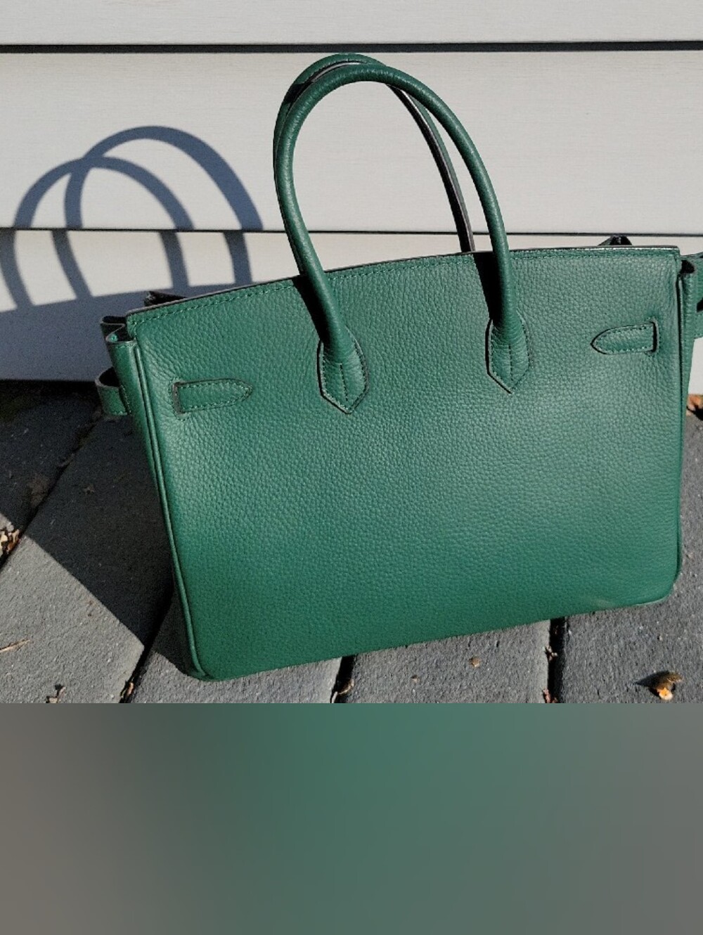 Green Structured Handbag - Picture 4 of 9